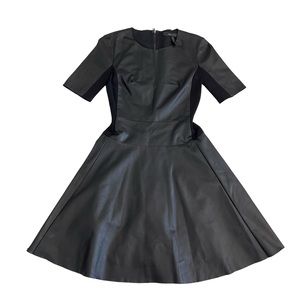 Black Leather BCBG Cocktail Dress